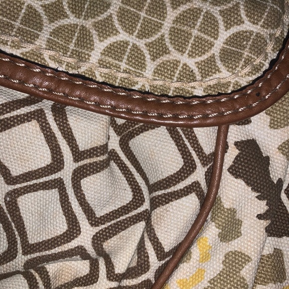 A fun and funky retro inspired canvas crossbody by Fossil - Picture 2 of 5